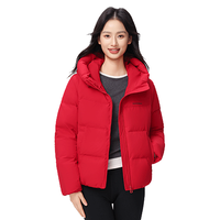 雪中飞2025女士短款羽绒服潮流休闲风小个子加长外套舒适温暖 浅紫灰|6162 M /160/84A