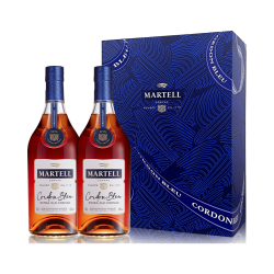 马爹利 官方正品Martell/马爹利蓝带干邑白兰地500ml*2法国洋酒收藏