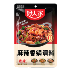 好人家 麻辣香锅调味料海鲜香锅鸭鸡排骨干锅酱底料火锅底料110g