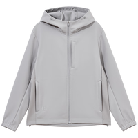 杰克·琼斯（JACK&JONES）男装秋季时尚保暖加绒反光logo三防户外夹克连帽软壳外套男 E51 灰色 190/108A/XXL