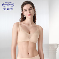 安莉芳水光纱风巢舒挺杯简奢风小胸无钢圈聚拢文胸女光面无痕网纱内衣 肤色SKN 75B
