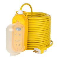 德力西电气同款电动车充电延长线插排插座电源线15 20 30米插板带线地拖 防水插座线长20米/2.5平方 3插位