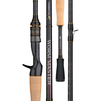 国王路亚 路亚竿虫竿超快调鳜鱼竿SIC导环两节独节鲈鱼竿超轻淡水单竿 1.98m -M-枪柄-独节