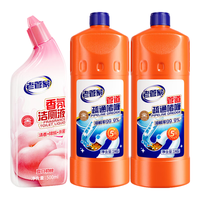 老管家家庭洁厕套装花香洁厕液500ml*2+花香洁厕宝50g*12+管道疏通剂1kg 花香洁厕液+洁厕宝+管道疏通剂
