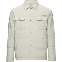 HLA海澜之家羽绒服男24新翻领石墨烯外套男冬HWRAW4W086A 米杏5K 185/100A 2XL165~176斤