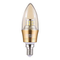 雷士 NVCLED灯泡E14小螺口家用多头吊灯升级节能灯尖泡调光变色金色5W7W9W 5.5W小白泡-暖白光-单只装