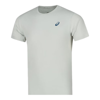 亚瑟士ASICS运动T恤男子跑步短袖透气舒适运动上衣T恤 2031E851-001 灰色 L