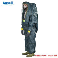安思尔 Ansel4000阿波罗B级重型防化服全身液密连体防高浓度氨丁酮强酸碱防护服 阿波罗4000防化服 M