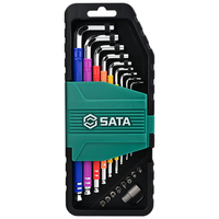 世达盒装彩虹18件特长球头内六角扳手组套 内六角螺丝批头两用 709111