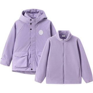 巴拉巴拉童装儿童羽绒服冬季2024外套男童女童加厚保暖外套潮 紫色70175-灰鸭绒 160cm
