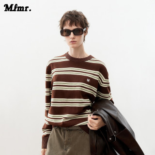 MLMRoutletsv 男女复古条纹撞色刺绣卫衣针织衫