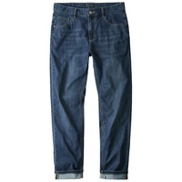 海澜之家（HLA）牛仔裤男26新山不在高系列直筒刺绣裤子男春 牛仔蓝过渡色（深）92 34 175/88A 143~150斤