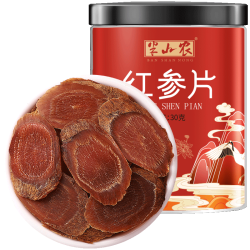 半山农 红参片人参片人参泡水皂苷老年人养生滋补营养品30克 精选红参片30g
