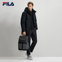 保暖服饰：FILA 男士中长款连帽保暖羽绒服 F11M543912F