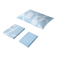 宜家 BRUKSVARA布瓦拉床品4件套多件套床上用品床品套件 3件套 浅蓝色/几何图案150x200cm