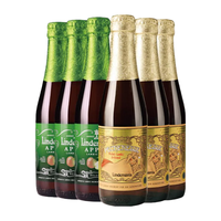  Lindemans/林德曼 比利时 果味精酿啤酒  250mL 6瓶 桃子*3+苹果*3 瓶装