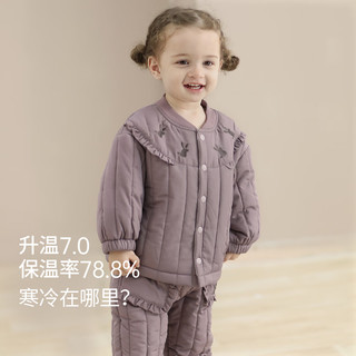 巴厘小猪女童棉服2025冬季夹棉外套加厚保暖女宝宝棉袄秋冬儿童棉衣 小鸭 80