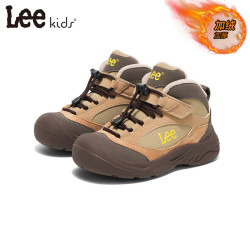 LEE KIDS 童鞋 秋冬季儿童运动鞋 加绒鞋 棕色