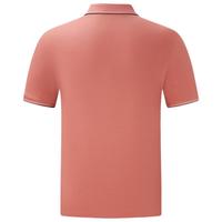 七匹狼短袖t恤男夏季桑蚕丝凉感翻领男士商务休闲男装 410(菲红) 175