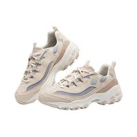 斯凯奇(Skechers)老爹鞋女时尚休闲鞋舒适896193 自然色/多彩色/NTMT 38.5