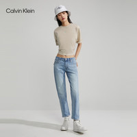 Calvin KleinJeans夏季女士潮流休闲简约ck印花字母舒适纯棉圆领短袖T恤上衣
