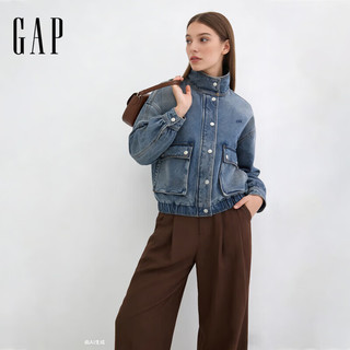  Gap/盖璞 logo刺绣 女士牛仔外套
