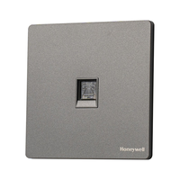 霍尼韦尔(Honeywell)开关插座面板超薄无框 哑光亲肤86型 电话插座 睿翼T3云雾灰