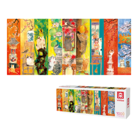 VINLAA拼图1000片萌宠时光猫奴四季图治愈成年人送男女孩生日礼物玩具 狸奴四季图