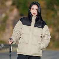 Pioneer Camp 羽绒服男女通用款25冬季外套保暖户外休闲百搭面包服立领羽绒上衣 浅卡其 M