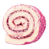 汇百熊全麦椰香蓝莓卷营养早餐夹心面包代餐蛋糕休闲充饥零食品 全麦椰香蓝莓卷蛋糕 258g*1盒