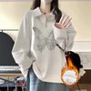灰色中性风大码卫衣女春秋2024翻领半拉链设计感ins薄款外套 WIP00262*灰色2（加绒） 4XL