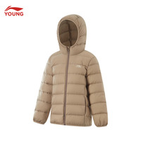 LI-NING/李宁 85%鸭绒 儿童羽绒服 130 (充绒量约 44克) 【161】可可褐-3