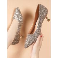 君闵 高档婚鞋女2025年新款秀禾婚纱两穿新娘高跟鞋细跟不累脚伴娘单鞋