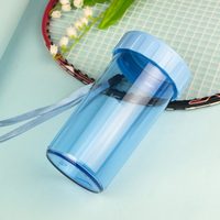 特百惠 雅致 塑料水杯 300ml 晴天蓝