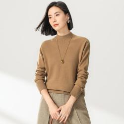 Sanpowa 女式羊毛衫 100%绵羊毛柔暖舒适毛衣