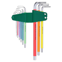 世达（SATA）09103CH 彩虹系列9件特长内六角扳手组套