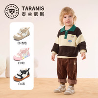 泰兰尼斯 冬季加绒保暖童鞋男宝宝机能鞋包头防踢鞋子女学步鞋
