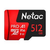 Netac 朗科 P500 至尊PRO版 Micro-SD存储卡 512GB(UHS-I、V30、U3、A1)