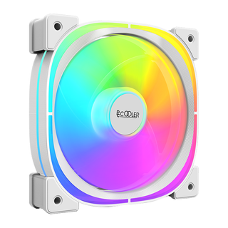 PCCOOLER 超频三 EF120 ARGB 120mm 机箱散热风扇 白色 单个装