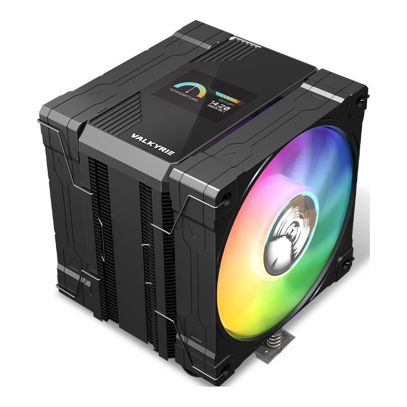  VALKYRIE/瓦尔基里 逆重力6热管 CPU风冷散热器 6热管 纯铜底 2.0吋IPS液晶屏