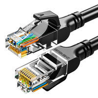 胜为 六类网线 千兆高速宽带线CAT6类成品跳线8芯双绞线黑色0.5米LC-12005G