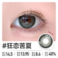 OON感官之夏美瞳日抛烟熏山茶隐形眼镜大直径清透水润彩色10片 100