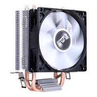 大水牛（BUBALUS）T20Pro CPU风冷散热器(2热管/支持Intel/AMD多平台/9cm炫彩风扇/电脑主机箱散热) T20【2铜管 无光版】