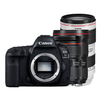  Canon/佳能 4K高清视频 全画幅单反相机套装+16-35镜头+24-70镜头+70-200镜头+双卡双充+双电池+机顶闪光灯+摄影级脚架  16-35mm,24-70mm,70-200mm 多镜头套机