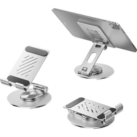  PISEN/品胜 可旋转折叠 手机支架  银色