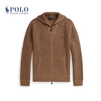 Polo Ralph Lauren 拉夫劳伦 男装 经典款华夫格全拉链针织衫RL100572 200-蜜糖棕 XS