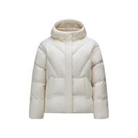 安踏 多彩羽绒服女冬多巴胺外套防泼水面包服162548903N 象牙白-1 M (女165)