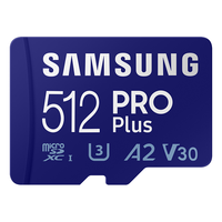 SAMSUNG 三星 PRO Plus Micro-SD存储卡 512GB(UHS-I、V30、U3、A2)+读卡器