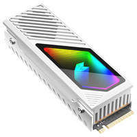  COOLMOON/酷月 ARGB神光同步 固态硬盘散热器+涡轮高速风扇+黄铜导热片  风冷