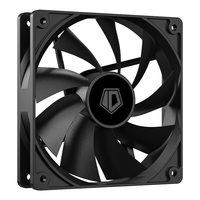 ID-COOLING 12CM机箱风扇 4PIN公母头接口 PWM温控散热 黑色无光 适用电脑CPU水冷风冷散热器改装 XF-120-K